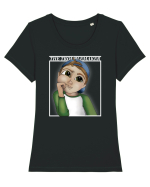 The troublemaker Tricou mânecă scurtă guler larg fitted Damă Expresser