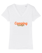 Camping lifestyle Tricou mânecă scurtă guler V Damă Evoker