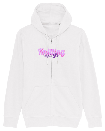 Knitting lifestyle White