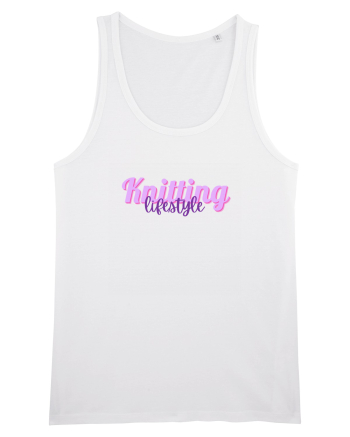 Knitting lifestyle White