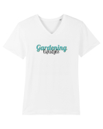 Gardening lifestyle Tricou mânecă scurtă guler V Bărbat Presenter