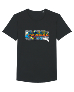 Daydreaming graffiti Tricou mânecă scurtă guler larg Bărbat Skater