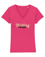 Writing lifestyle Tricou mânecă scurtă guler V Damă Evoker