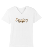 Sewing lifestyle Tricou mânecă scurtă guler V Bărbat Presenter