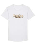 Sewing lifestyle Tricou mânecă scurtă guler larg Bărbat Skater