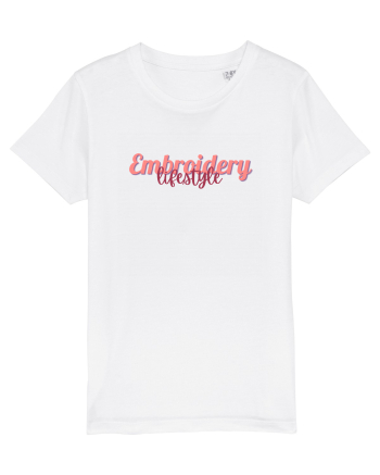 Embroidery lifestyle White