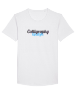 Calligraphy lifestyle Tricou mânecă scurtă guler larg Bărbat Skater