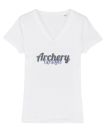 Archery lifestyle Tricou mânecă scurtă guler V Damă Evoker
