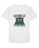 Amuzant Pentru Vegani  Tricou mânecă scurtă guler larg Bărbat Skater