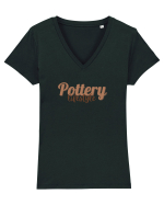 Pottery lifestyle Tricou mânecă scurtă guler V Damă Evoker