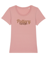 Pottery lifestyle Tricou mânecă scurtă guler larg fitted Damă Expresser