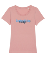 Scuba diving lifestyle Tricou mânecă scurtă guler larg fitted Damă Expresser