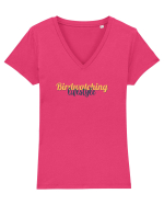 Birdwatching lifestyle Tricou mânecă scurtă guler V Damă Evoker