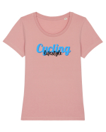 Cycling lifestyle Tricou mânecă scurtă guler larg fitted Damă Expresser
