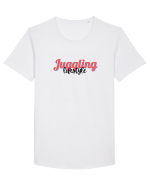 Juggling lifestyle Tricou mânecă scurtă guler larg Bărbat Skater