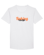 Baking lifestyle Tricou mânecă scurtă guler larg Bărbat Skater