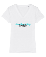 Snowboarding lifestyle Tricou mânecă scurtă guler V Damă Evoker