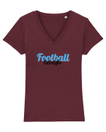 Football lifestyle Tricou mânecă scurtă guler V Damă Evoker