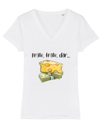 Frate, frate, dar... Tricou mânecă scurtă guler V Damă Evoker