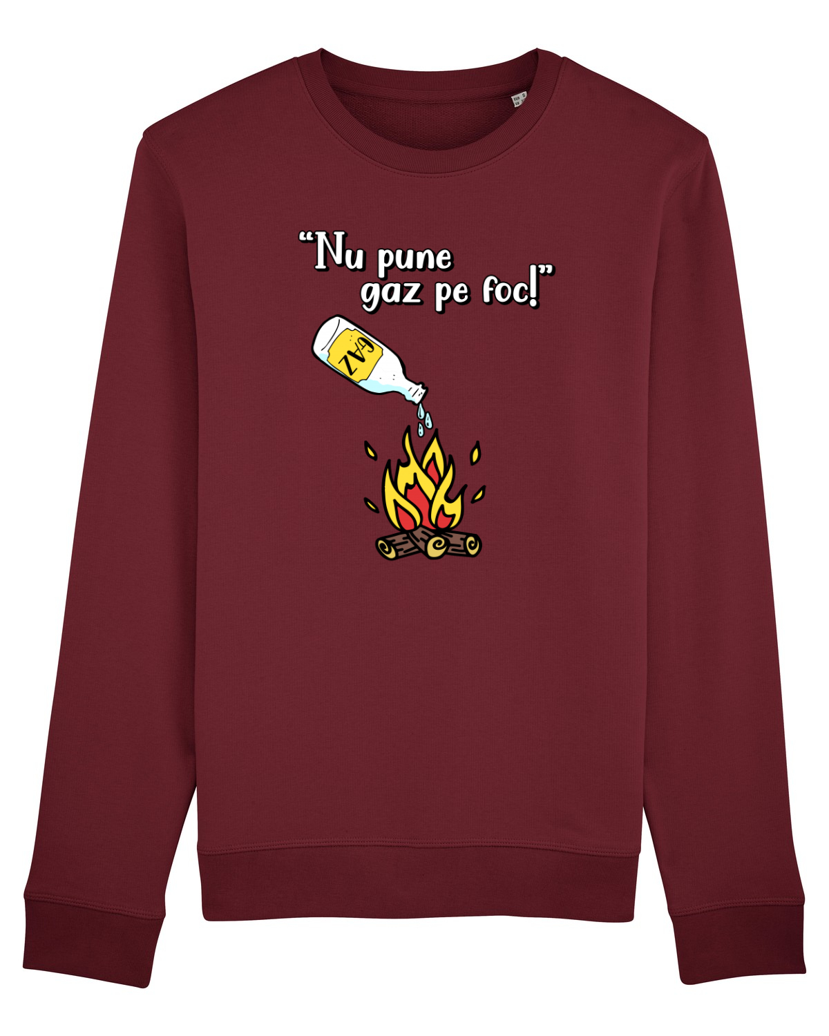 Bluză mânecă lungă Unisex Rise Burgundy