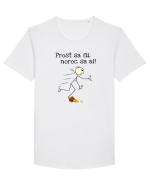 Prost sa fii, noroc sa ai Tricou mânecă scurtă guler larg Bărbat Skater