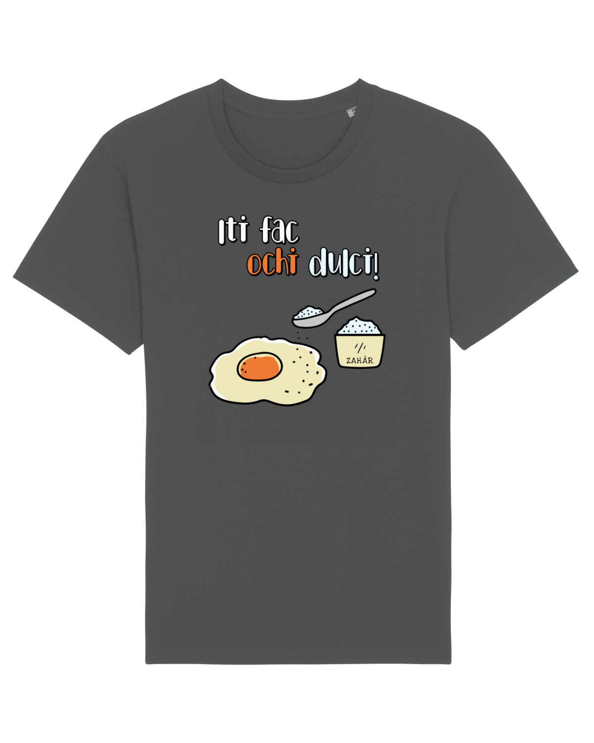 Tricou mânecă scurtă Unisex Rocker Anthracite