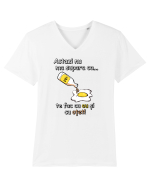 Cu ou si cu otet! Tricou mânecă scurtă guler V Bărbat Presenter