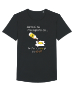 Cu ou si cu otet! Tricou mânecă scurtă guler larg Bărbat Skater