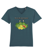 Ma scoti din pepeni! Tricou mânecă scurtă guler V Bărbat Presenter
