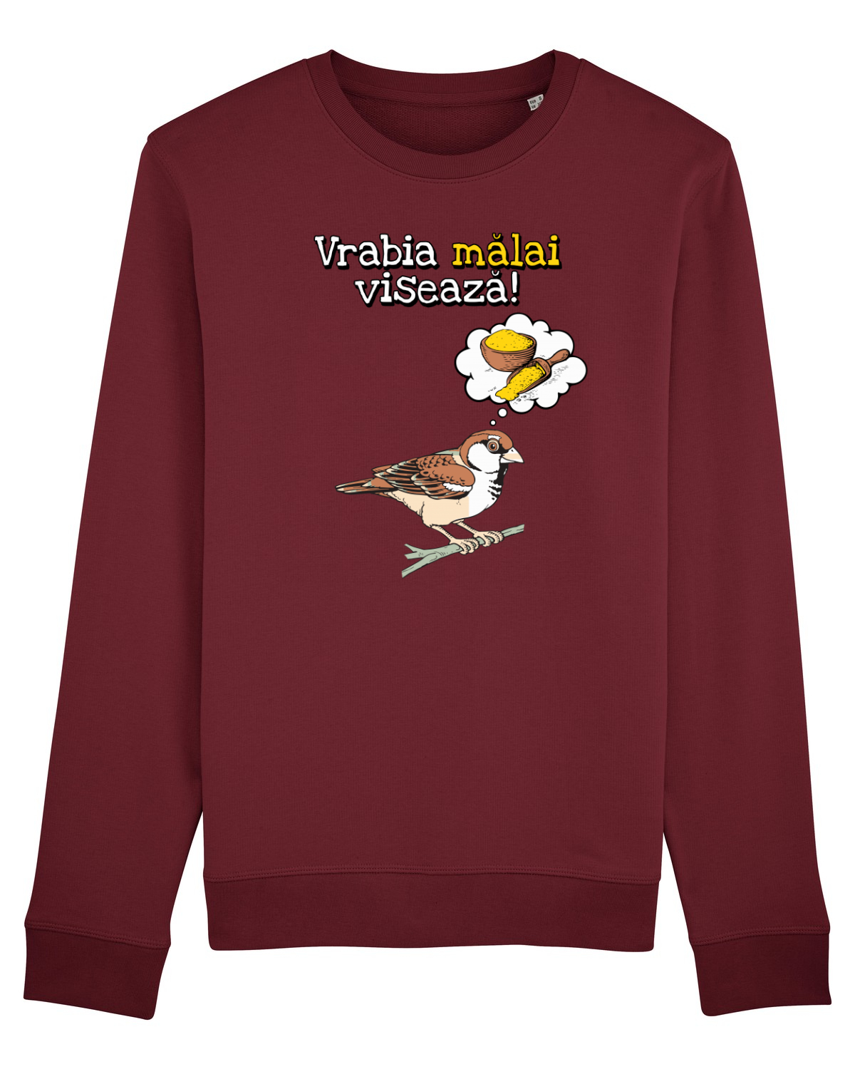 Bluză mânecă lungă Unisex Rise Burgundy