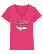 Nu tot ce zboara se mananca! Tricou mânecă scurtă guler V Damă Evoker