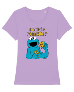 Cookie Monster Tricou mânecă scurtă guler larg fitted Damă Expresser