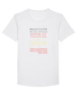 Man cave art Tricou mânecă scurtă guler larg Bărbat Skater