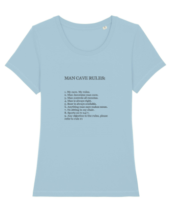 Man cave rules Sky Blue