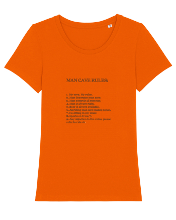Man cave rules Bright Orange