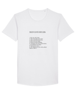 Man cave rules Tricou mânecă scurtă guler larg Bărbat Skater