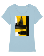 Abstract painting Tricou mânecă scurtă guler larg fitted Damă Expresser