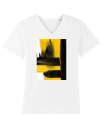 Abstract painting Tricou mânecă scurtă guler V Bărbat Presenter