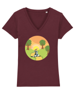 Funny - Cat Tricou mânecă scurtă guler V Damă Evoker