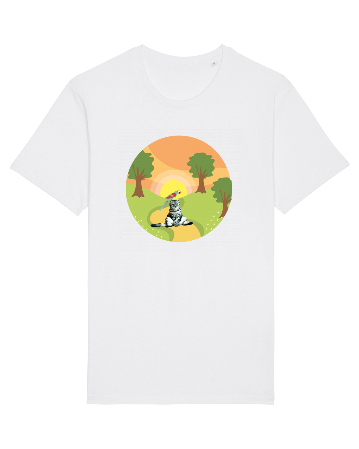 Tricou mânecă scurtă Unisex Rocker White