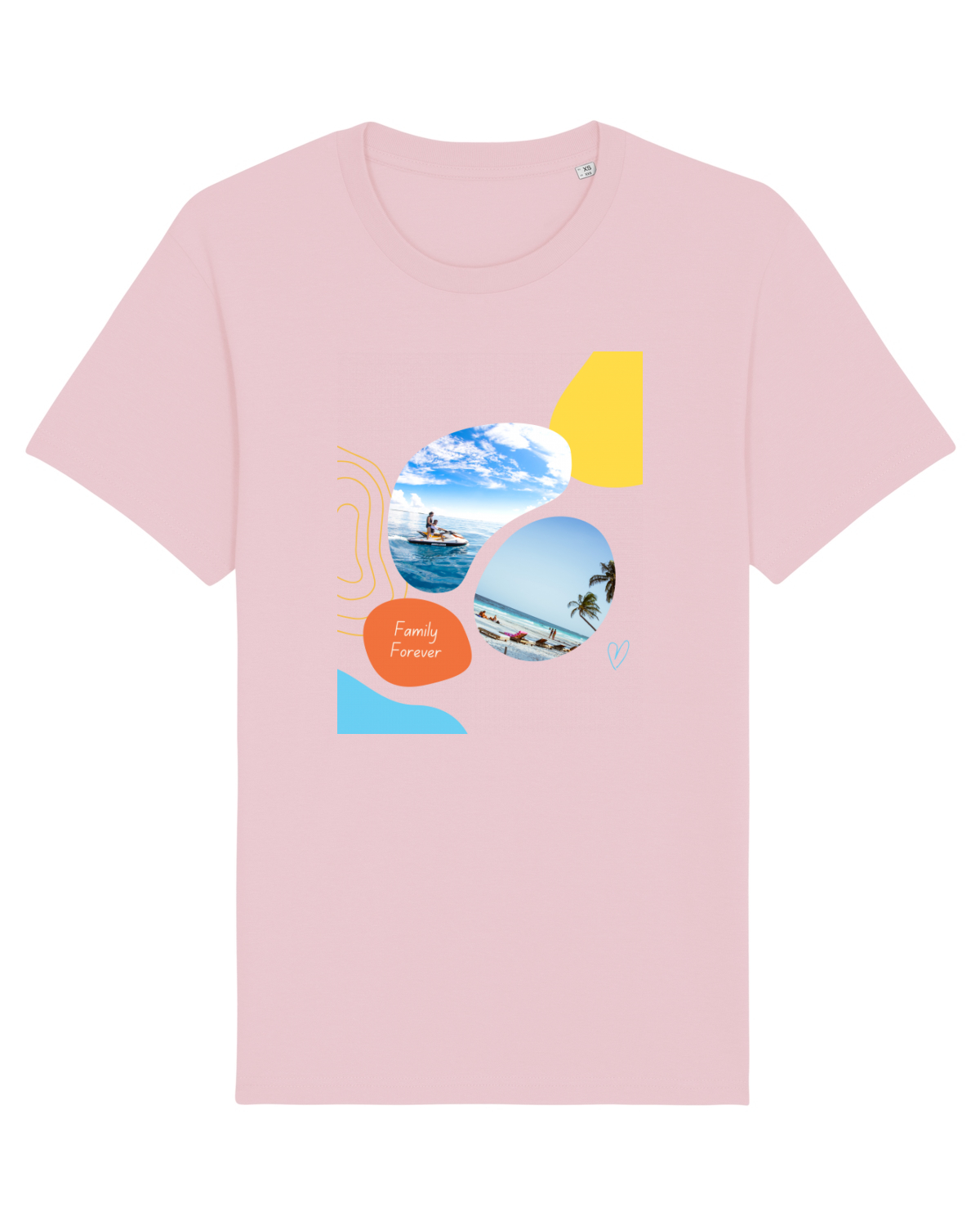 Tricou mânecă scurtă Unisex Rocker Cotton Pink