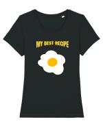 my best recipe Tricou mânecă scurtă guler larg fitted Damă Expresser