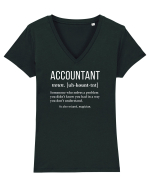Accountant Tricou mânecă scurtă guler V Damă Evoker