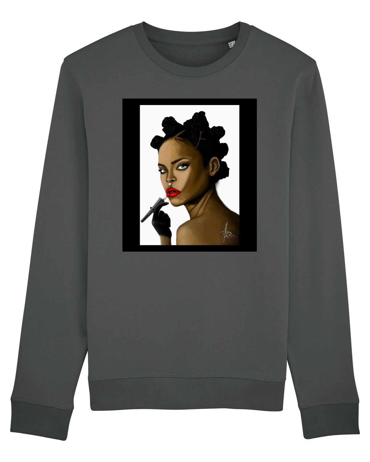 Bluză mânecă lungă Unisex Rise Anthracite