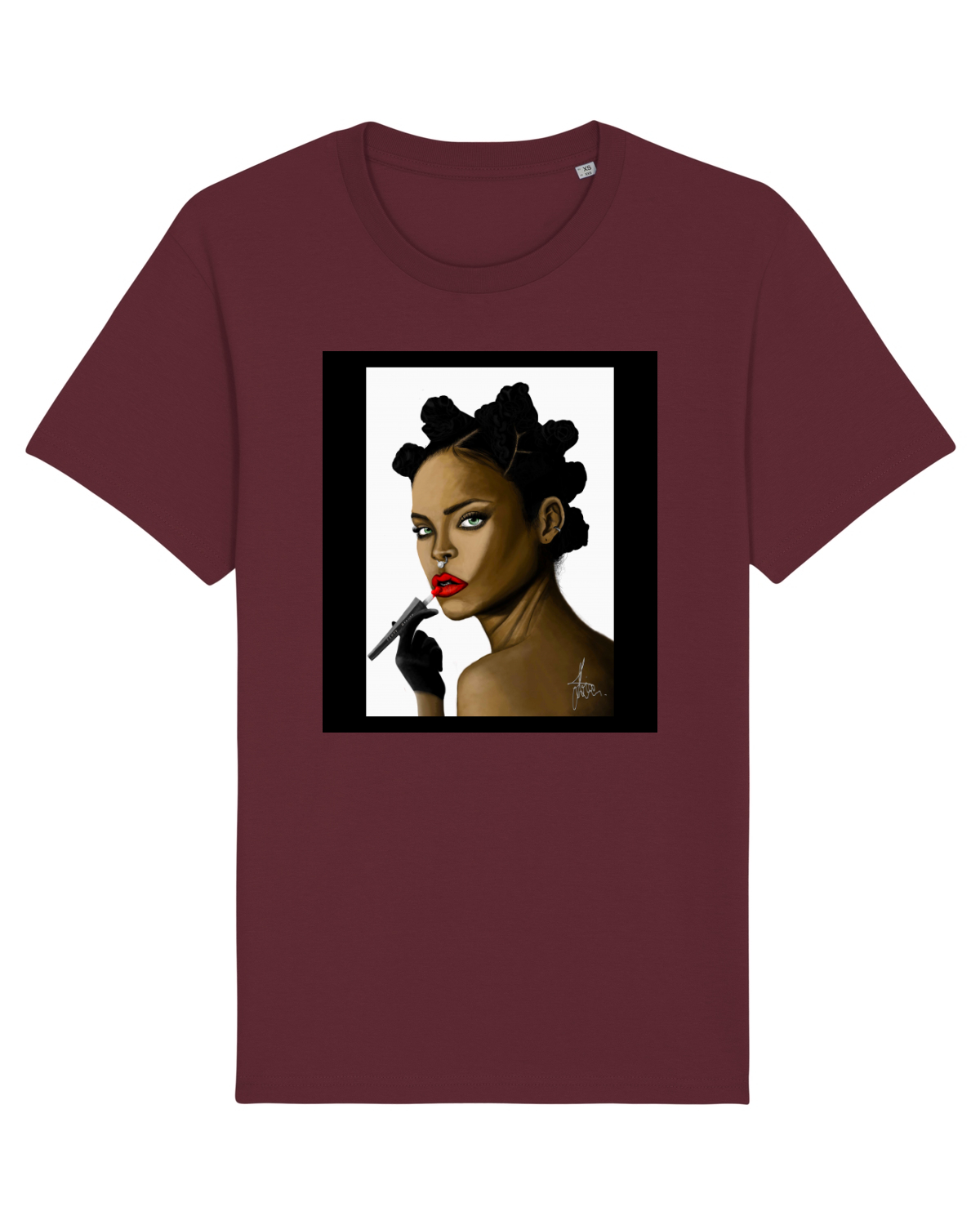 Tricou mânecă scurtă Unisex Rocker Burgundy