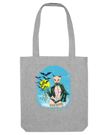 Retro Cat Woman Heather Grey
