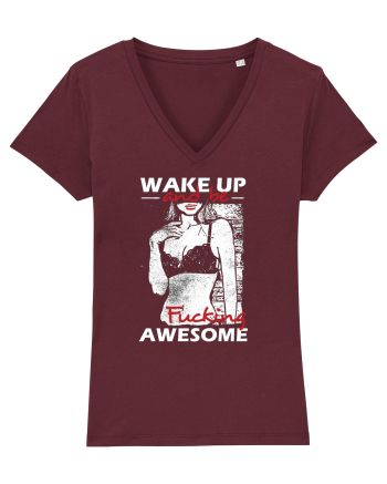 Wake Up And Be F**king Awesome Burgundy