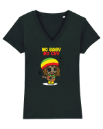 No baby no cry Tricou mânecă scurtă guler V Damă Evoker