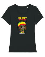 No baby no cry Tricou mânecă scurtă guler larg fitted Damă Expresser