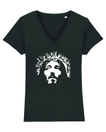 Jesus Christ Tricou mânecă scurtă guler V Damă Evoker